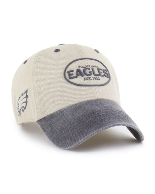 '47 Gray Philadelphia Eagles Breaking Trail Clean Up Adjustable Hat