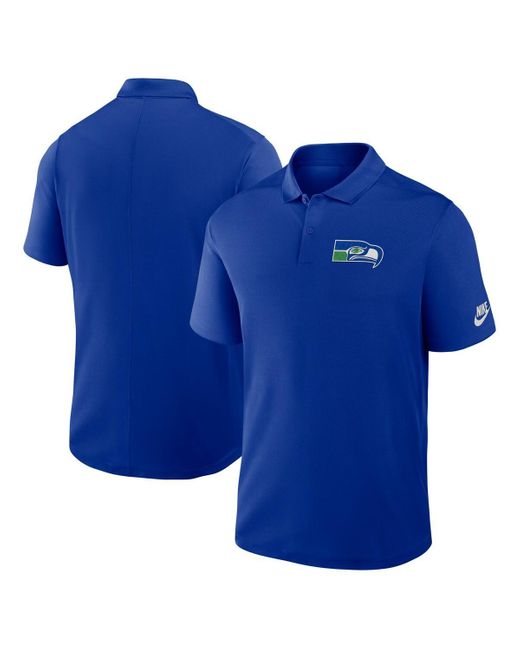 Nike Blue Seattle Seahawks Rewind Victory Performance Polo Shirt for men