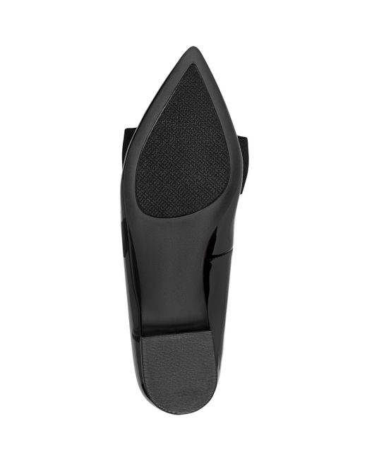 Bandolino Black auggie Bow Pointed Toe Tailored Loafers