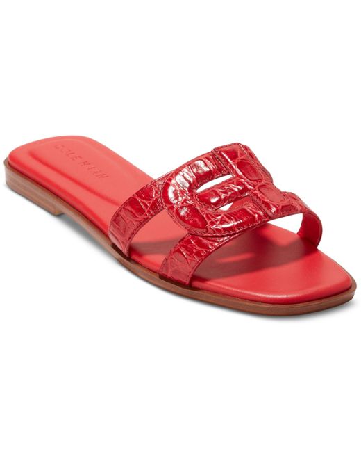 Cole Haan Red Chrisee Flat Sandals