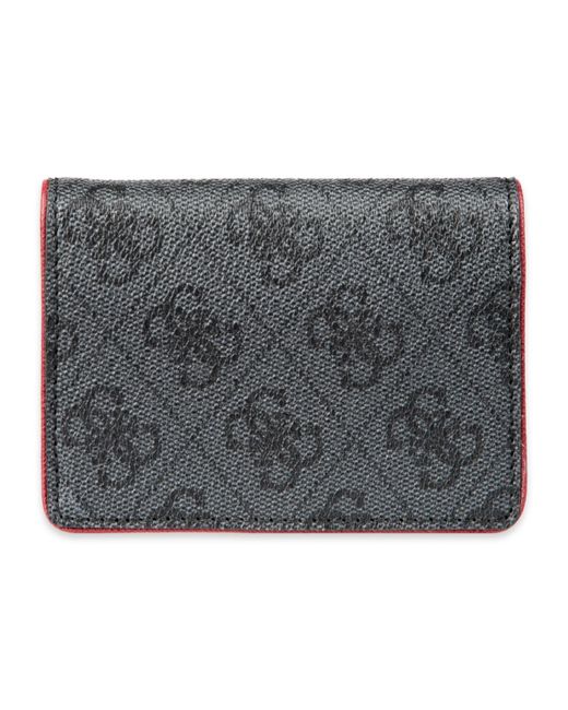 Guess Gray Rfid Quatro G Gusset Card Case Wallet for men