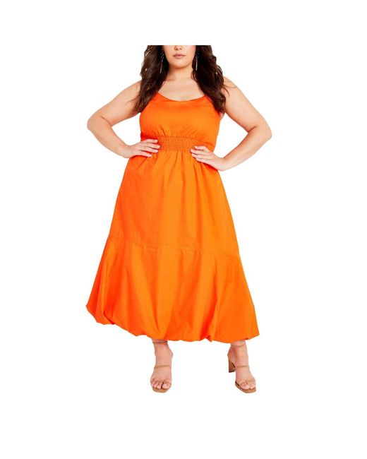 City Chic Orange Plus Size Eliza Dress