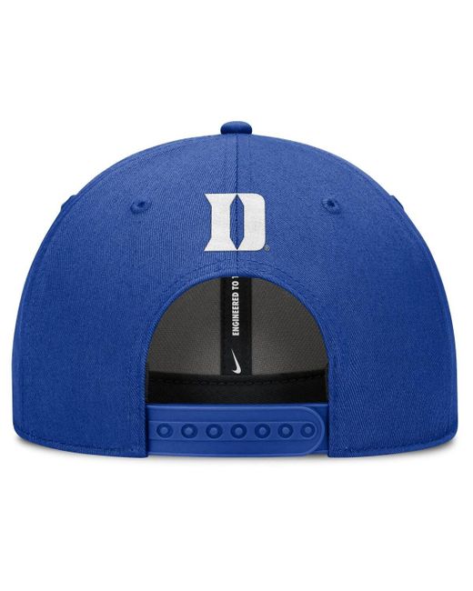 Nike Duke Blue Devils Slanted Primetime Rise Performance Adjustable Hat for men
