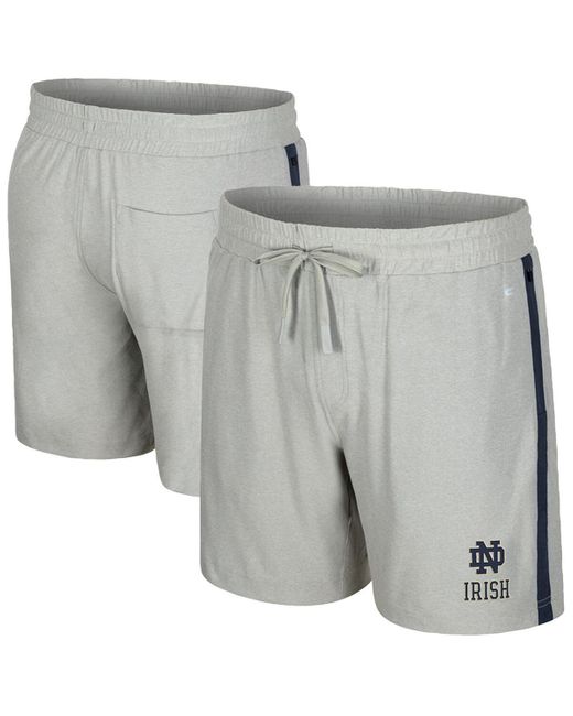 Colosseum Athletics Gray Notre Dame Fighting Irish Mac Shorts for men