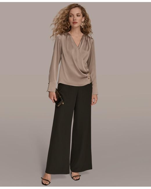 Donna Karan Natural Long Sleeve Top