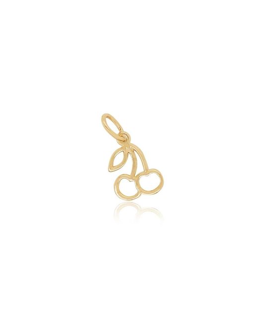 The Lovery Metallic Mini Cherry Charm 14k