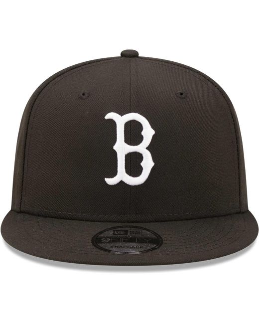 KTZ Black Boston Red Sox Team 9fifty Snapback Hat for men