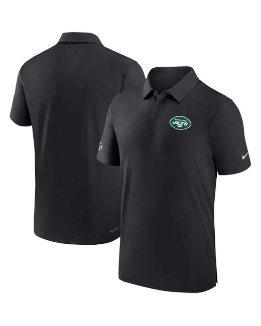Nike New York Jets Sideline Coaches Drifit Polo Shirt in Black for Men Lyst