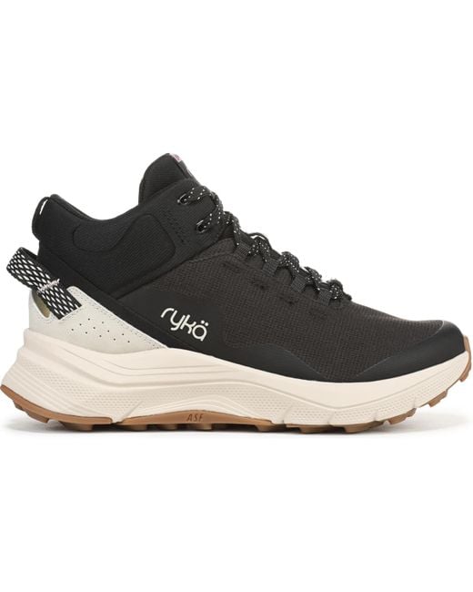 Ryka Black Upside Tr Water Repellent Lace Up Hiking Boots