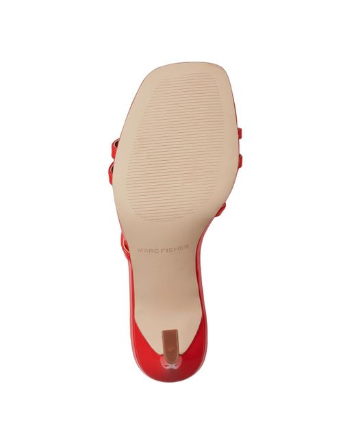 Marc Fisher Red Nalina Strappy Slip-on Sandals