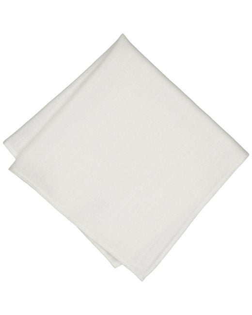 BarIII White Seasonal Solid Pocket Square for men