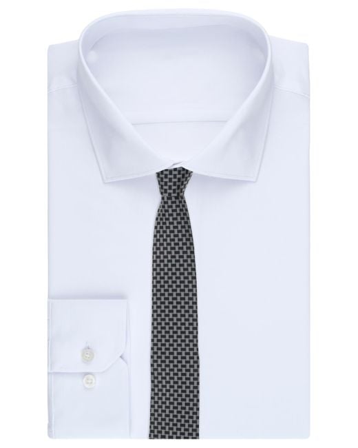 Alfani Gray Harper Dot-pattern Tie for men