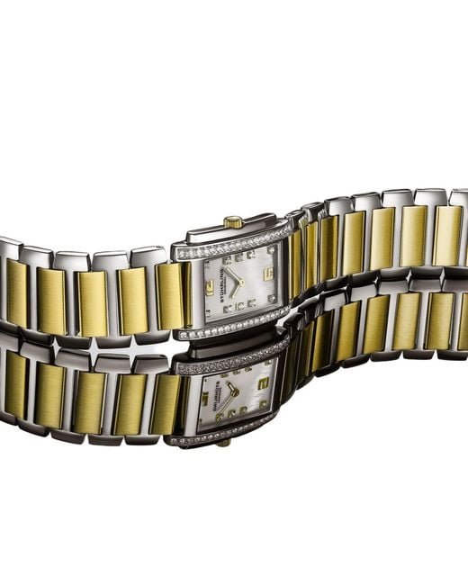 Stuhrling Metallic Serafine Rectangular Quartz Watch