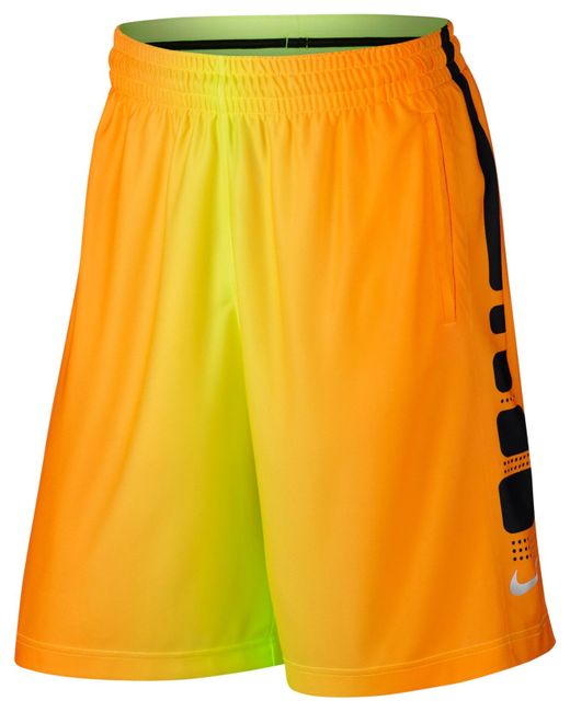 Nike Yellow Men's Elite Dri-fit Basketball Shorts for men