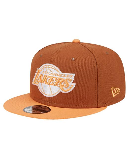 KTZ Brown/orange Los Angeles Lakers 2-tone Color Pack 9fifty Snapback Hat for men