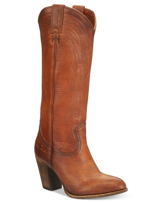 Frye Brown Ilana Pull On Cowboy Boots