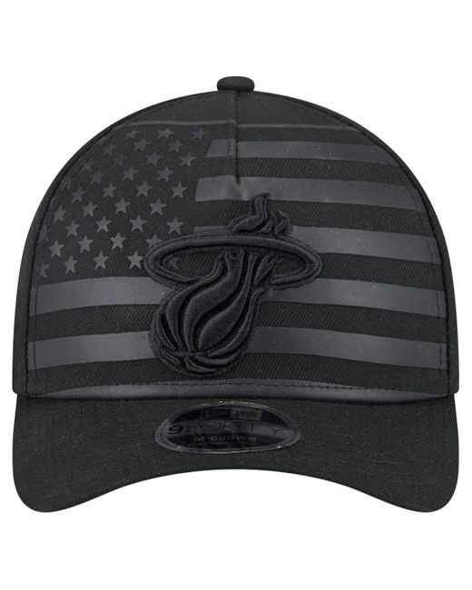 KTZ Gray Miami Heat Game Day Flag A-frame 9forty Adjustable Hat for men