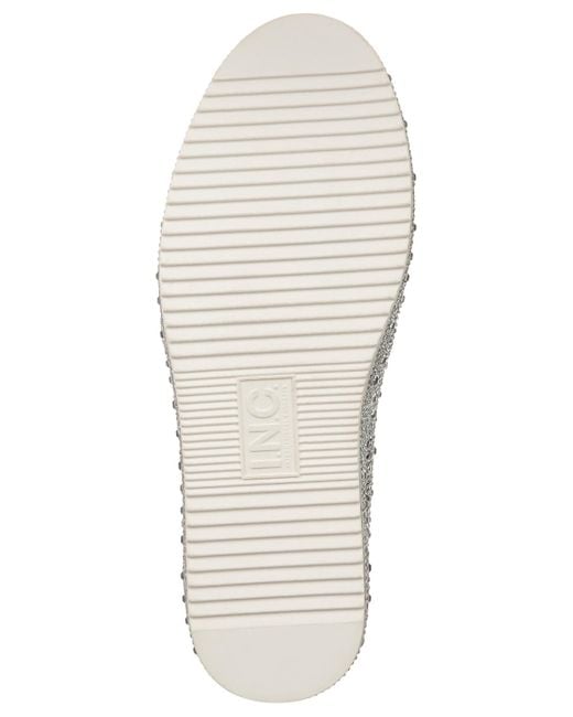 INC International Concepts White Lenna Slip-on Embellished Sneakers
