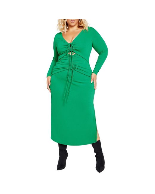 City Chic Green Plus Size Blakely Maxi Dress