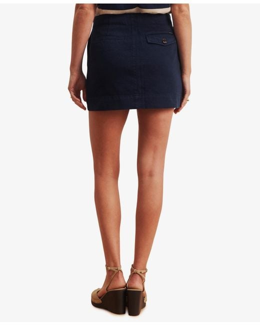 Sanctuary Blue Button-front Mini Skirt
