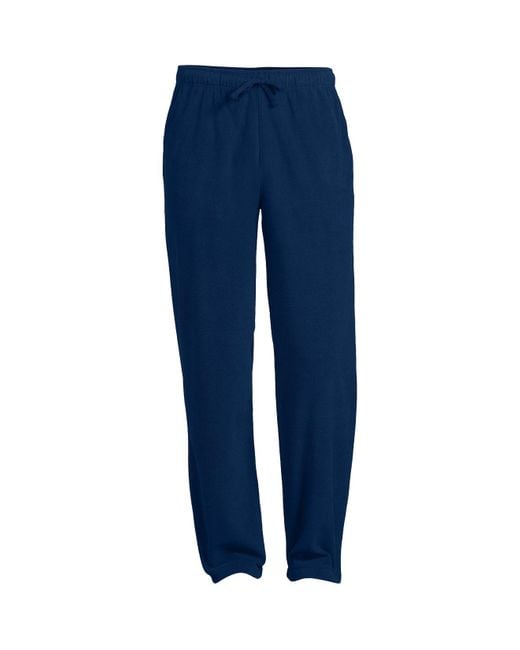 Lands' End Fleece Pajama Pants in Blue for Men Lyst