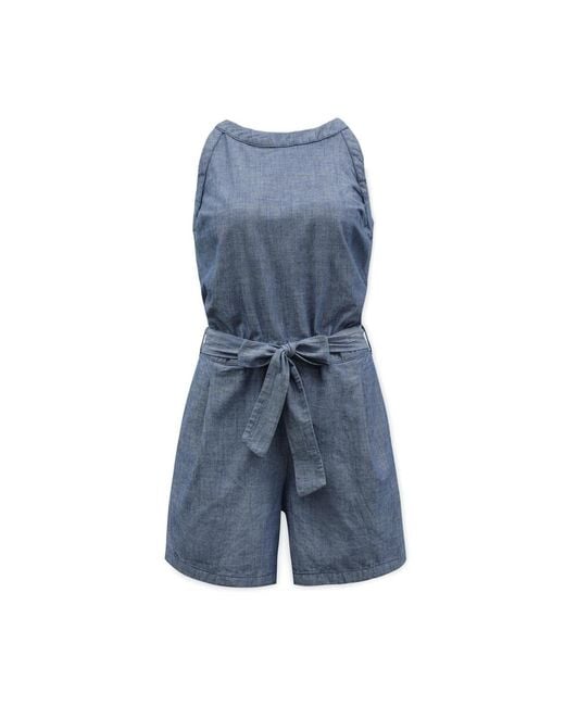 Hope & Henry Blue Halter Romper