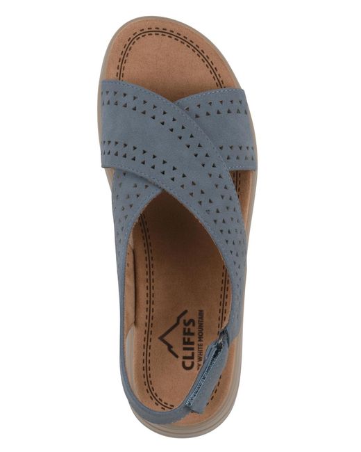 White Mountain Blue Haniya Flatform Sandals