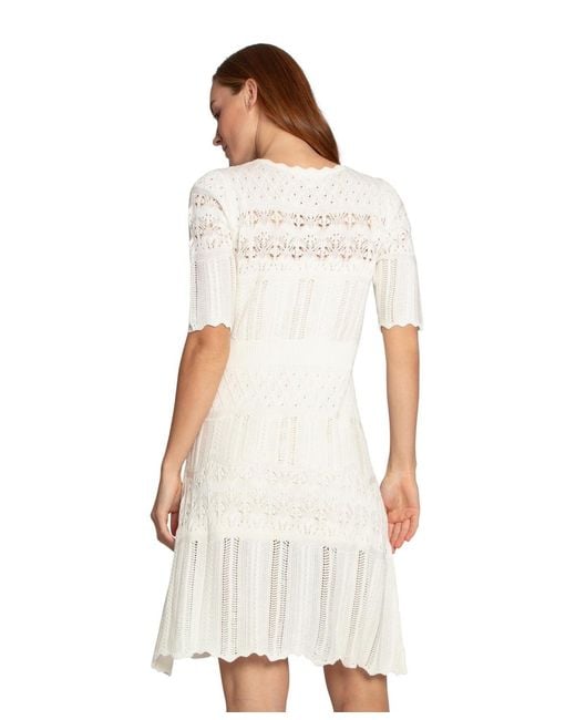 Belle & Bloom Everbloom Crochet Mini Dress in White