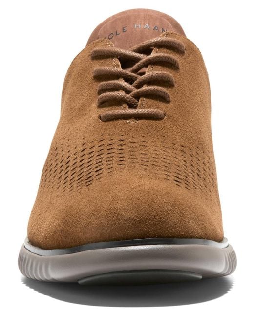 Cole Haan Brown 2.zerogrand Laser Wingtip Oxfords for men