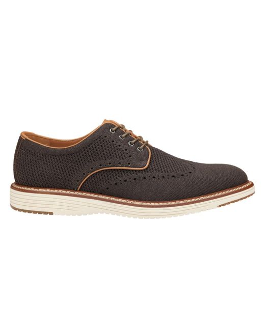 Johnston & Murphy Brown Upton Knit Wingtip Dress Casual Lace Up Sneakers for men
