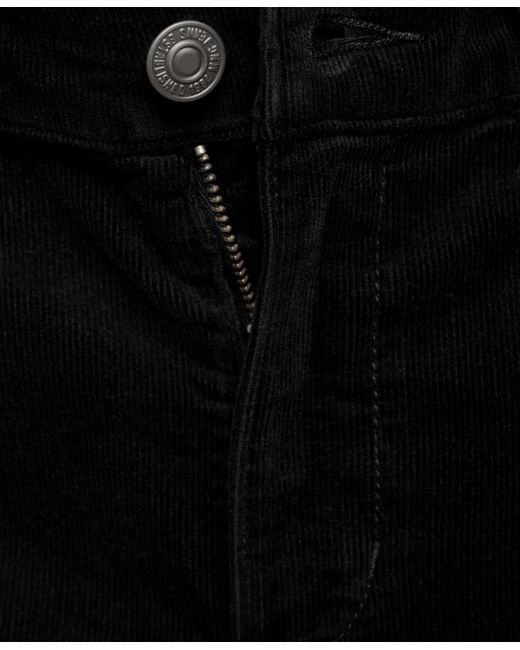 Mango Black Sienna Flared Cropped Corduroy Jeans