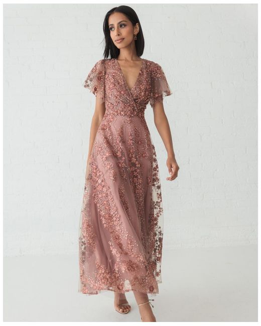 green emerald velvet dress Women's Macy A-Line Short Sleeved Organza Mini Dress S/M/L/Xl Pink/Blue Mean Blvd XL / Pink main image 1