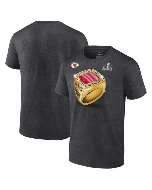 Fanatics Black Kansas City Chiefs Super Bowl Lviii Champions Ring Season T-shirt for men