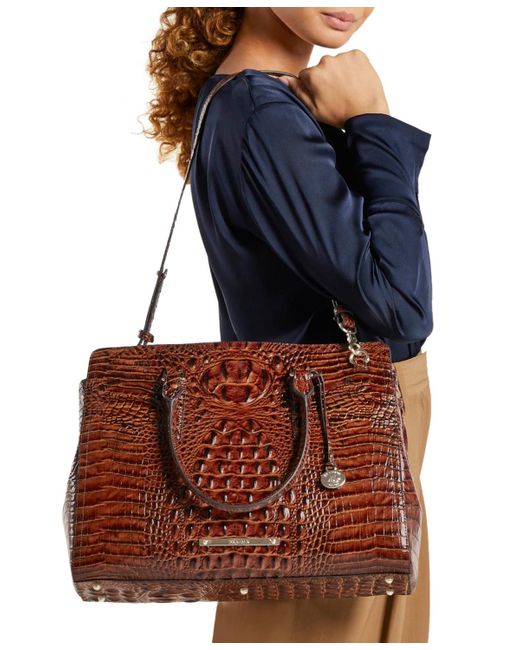 Brahmin Brown Finley Carryall Large Leather Carryall