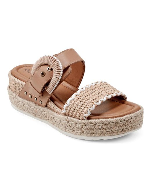 Earth Pink Colla Open Toe Casual Platform Wedge Sandals