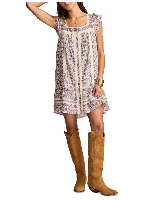 Lucky Brand Cotton Grateful Dead Lace-trim Dress in White | Lyst
