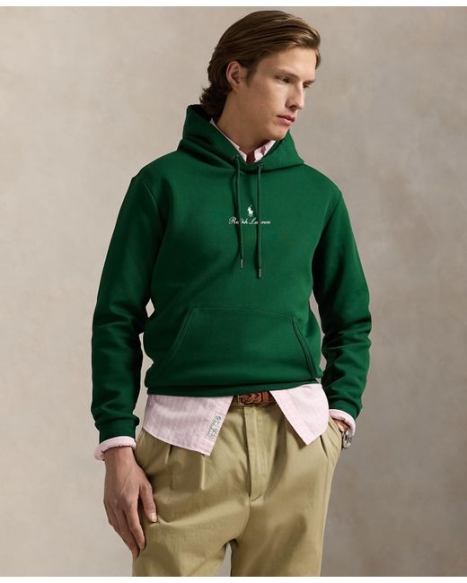 Polo Ralph Lauren Men's Green Logo Double-knit Hoodie