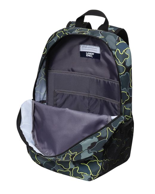 Lands' End Gray Kids Classmate Medium Backpack