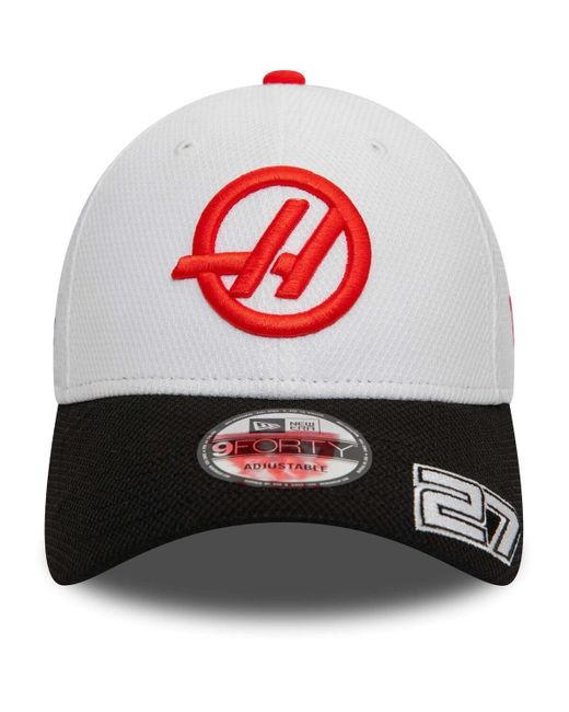 KTZ Red Kevin Magnussen Haas F1 Team Driver 9forty Adjustable Hat for men