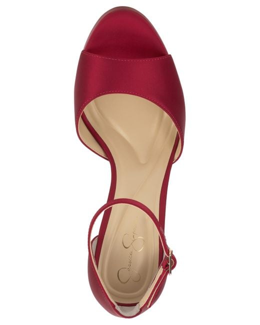 Jessica Simpson Red Sohilea Two-piece Platform Dress Sandals