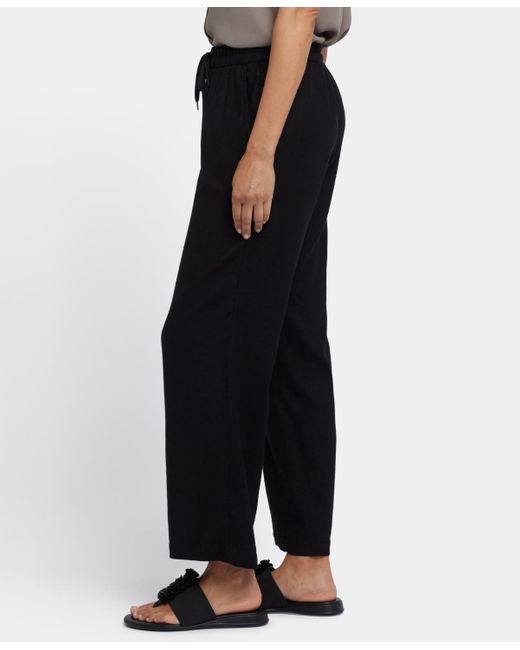 NYDJ Black Relaxed Drawstring Pull-on Pants
