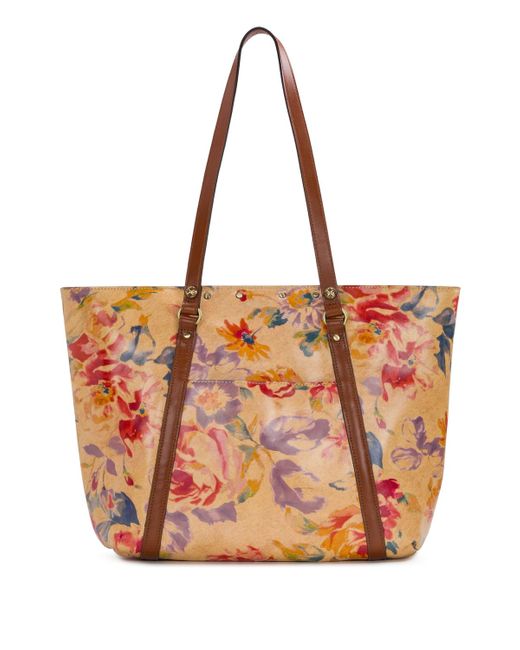 Patricia Nash Blue Benvenuto Smooth Leather Tote