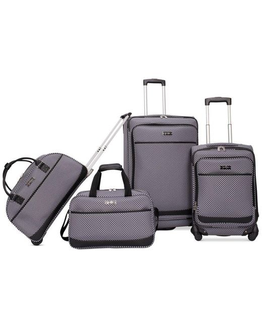 Jessica Simpson Black Capri 4 Piece Luggage Set