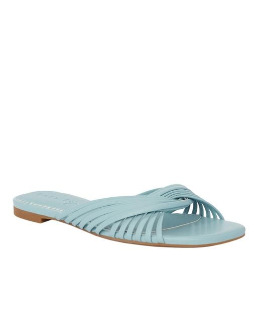 Katy Perry Blue Halie Intertwined Slide Slip-on Flat Sandals