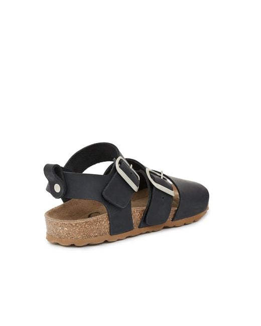 Celtic & Co. Black An Elegant Triple Strap Sandal
