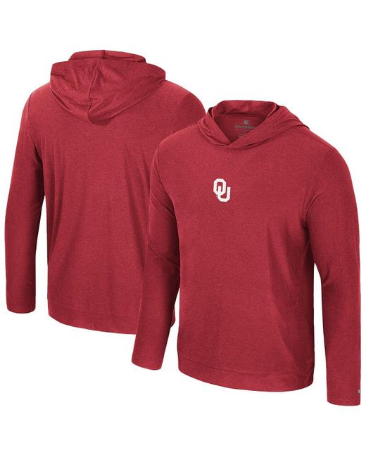 Colosseum Athletics Red Oklahoma Sooners Long Sleeve Hoodie T-shirt for men