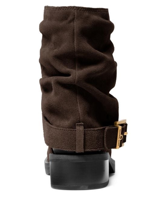 Michael Kors Brown Michael Colby Square Toe Flat Booties