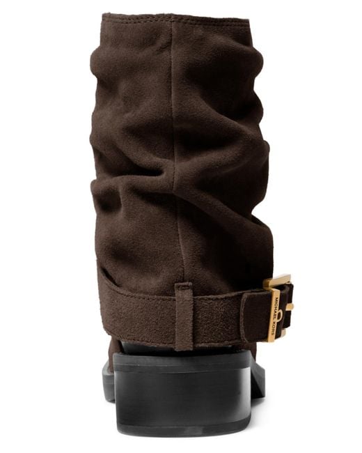 Michael Kors Brown Michael Colby Square Toe Flat Booties