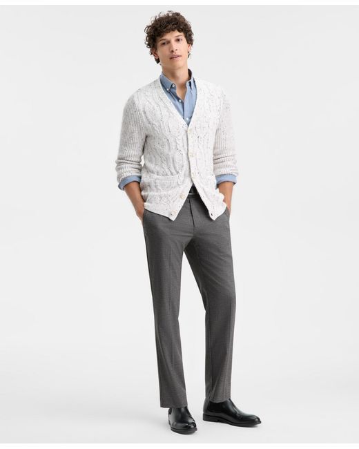 Club Room White Elv Cable Cardigan Sweater for men