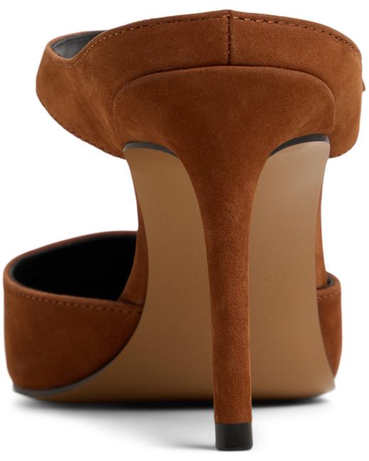 ALDO Brown Sidnney Two-piece Pointed Toe High Heel Pumps